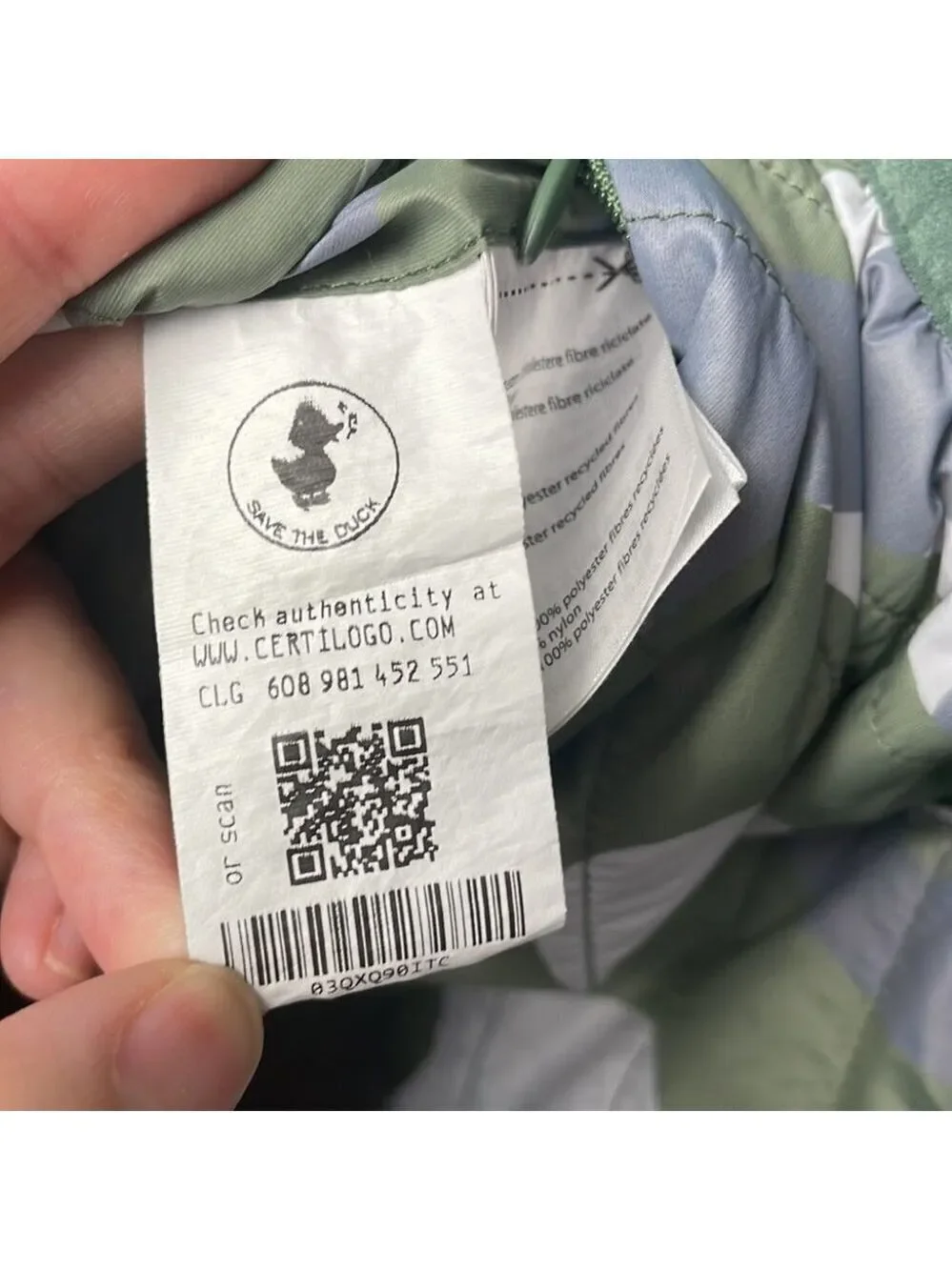 Save The Duck James Hooded Reversible Camo/Green Puffer Size 16Y
